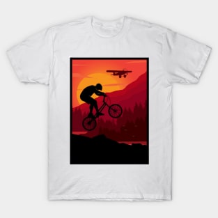 MTB airplane sunset T-Shirt